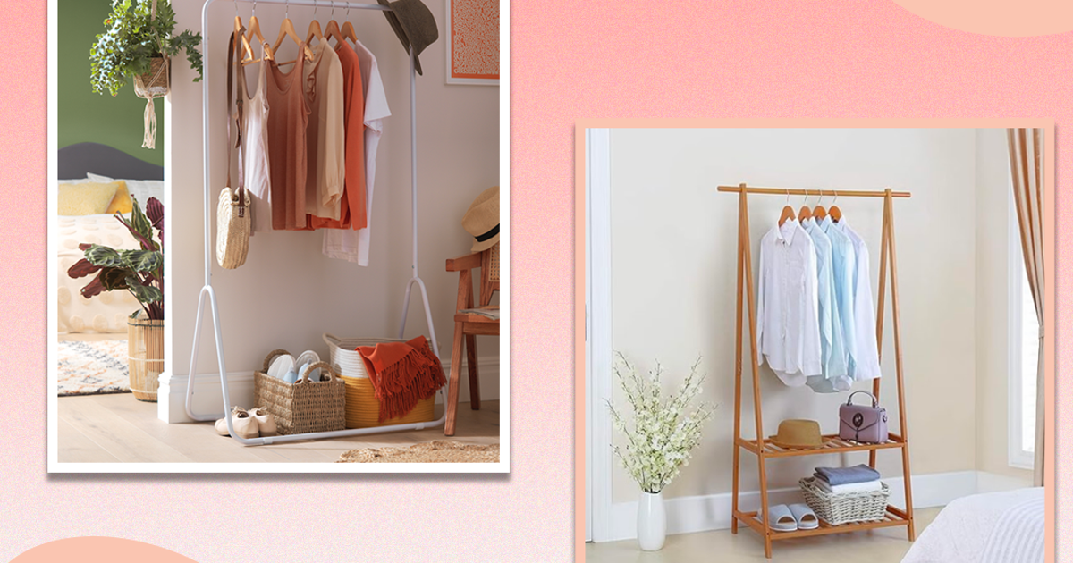 Argos clothes rail pink sale